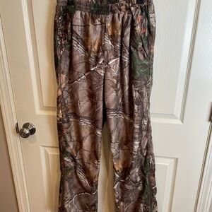 Real tree lined fleece Camouflage Print Pants